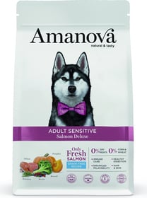 AMANOVA Sensitive Croquettes sans céréales avec 70% de saumon frais pour Chien sensible