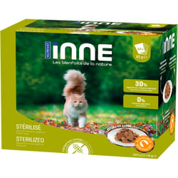 NUTRIVET Inne Pack von 12x85g Frischebeutel mit Geflügel für kastrierte Katzen