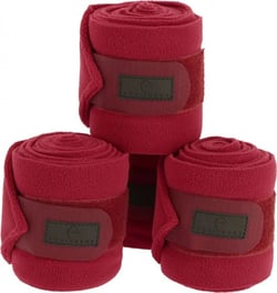 EQUITHEME Bandes de polo rouge