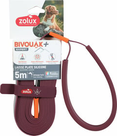 Longe plate Rouge en silicone avec bande réfléchissante Zolux Bivouak - 3 longueurs disponibles