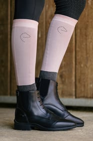 EQUITHEME Chaussettes je t'aime compet rose et anthracite