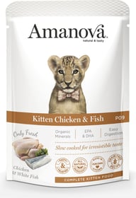 AMANOVA Pâtée au poulet frais sans céréale pour chaton - 85g