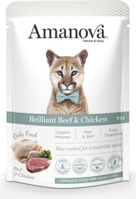 AMANOVA Pâtée à la viande fraîche sans céréale pour chat 85g - 2 saveurs disponibles