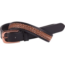 Ceinture en cuir avec détail rose-gold