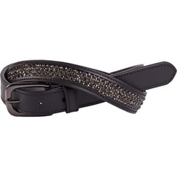 Ceinture en cuir avec détail argenté