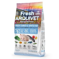 ARQUIVET Fresh Turkey & White Fish Senior Light poolkuivad krokod vanematele koertele