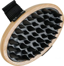 ZOLUX Brosse caoutchouc avec manche en bambou pour chien