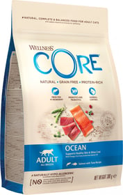 WELLNESS CORE Ocean Kraukšķi dabīgi un bez graudiem laša/tunča garša kaķiem