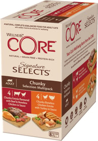 Wellness Core Pâtée Signature Selects pour chat - Mélange de Sélection Tendres Morceaux 8x79g