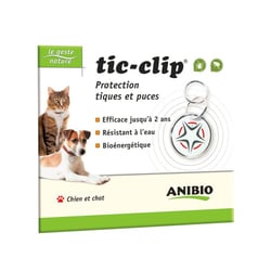 Médaille TIC-CLIP - Protection jusqu'à 2 ans - Anti puces et tiques