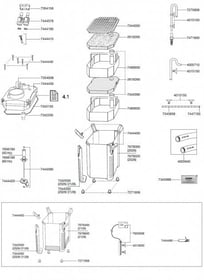 Pièces détachées pour filtre externe Eheim Professionel II 2026, 2028, 2126, 2128