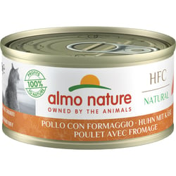 ALMO NATURE HFC Natural - 100% natürliche Pastete mit Fleischstücken für ausgewachsene Katzen 70g - Fleischgeschmack