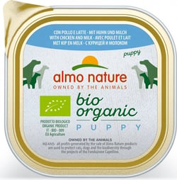 Pâtée ALMO NATURE PUPPY Daily Menu BIO Poulet & Lait pour Chiot