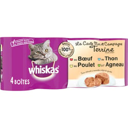 Whiskas in 4 Geschmacksrichtungen von Fisch und Fleisch