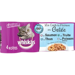 Fischgeschmäcker in Gelee für Katzen von Whiskas - 4 Geschmacksrichtungen