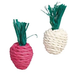 Set de jouets en paille - Radis - Petits rongeurs, lapins 