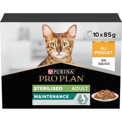 PRO PLAN Chat Sterilised Maintenance en sauce - 2 saveurs