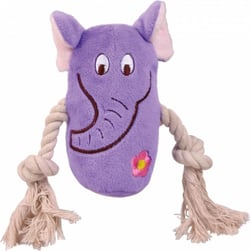 Animal peluche colorée avec corde