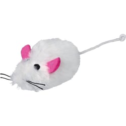 Souris peluche poils longs 9cm