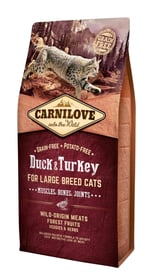 CARNILOVE Adult Cat Large Breed mit Ente und Truthahn für große Katzen