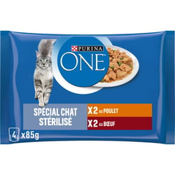 Purina One Rindlfleisch Huhn in Sauce für sterilisierte Katzen