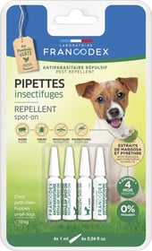 Francodex Pipettes antiparasitaires insectifuges pour chien