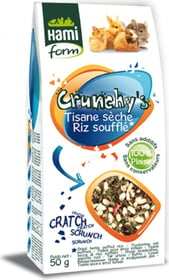 Leckerbissen Trockenkräutertee Gepuffter Reis für Nagetiere CRUNCHY'S HAMIFORM