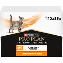 Pack de 10 Pâtées PRO PLAN Veterinary Diets Feline OM ST / OX Obesity Management