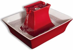 Fontaine Drinkwell Pagoda rouge ou gris pour chien et chat