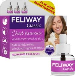 Pack de 3 recharges diffuseur Feliway Classic 