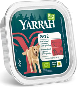 Pâtée Yarrah Bio 150g Sans Céréales pour Chien Adulte - 4 saveurs au choix