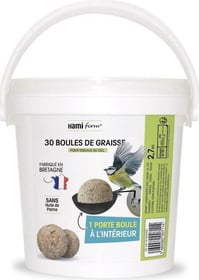 Seau de boules de graisse sans filets 