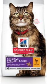 Hill's Science Plan Sensitive Stomach & Skin Trockenfutter mit Huhn für Katzen