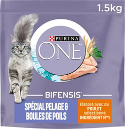 Purina ONE Coat & Hairball Croquettes pour Chat Pelage & Boules de Poils 