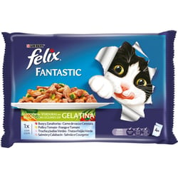 PACK de 4 Pâtées FELIX Fantastic sélection - 2 saveurs au choix