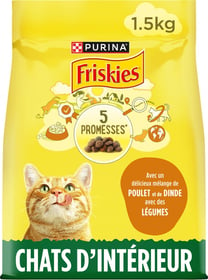 Friskies Chat d'intérieur au poulet, dinde et légumes