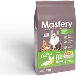 Mastery chat adulte light à la volaille et au riz pour chat stérilisé ou en surpoids