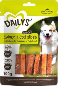 Dailys 100% natürliche Snacks Lachs und Kabeljau für Hunde