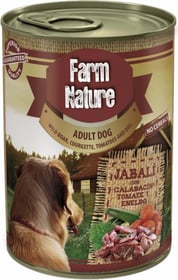 Nassfutter FARM NATURE Wildschwein, Gemüse & Dill ohne Getreide für erwachsene Hunde - 2 Größen erhältlich