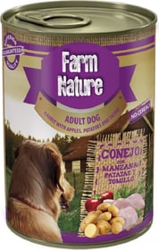 Nassfutter FARM NATURE Kaninchen, Apfel & Thymian Ohne Getreide für erwachsene Hunde - 2 Größen