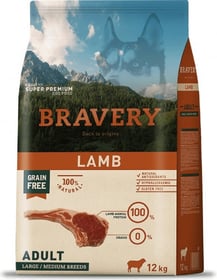 BRAVERY Adult Medium & Large ohne Getreide mit Lammfleisch für Hunde mittlerer und großer Größe