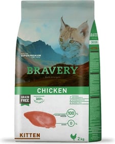 BRAVERY Kitten Sans Céréales au Poulet pour Chaton