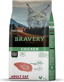 BRAVERY Adult Cat Sans Céréales au Poulet pour Chat Adulte