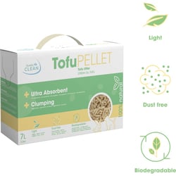 Litière végétale agglomérante TofuPellets Quality Clean - 7L