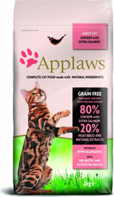 APPLAWS Croquettes Sans Céréales au Poulet & Saumon pour Chat Adulte