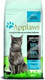 APPLAWS Croquettes Sans Céréales au Poisson Blanc & Saumon pour Chat Adulte