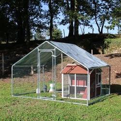 Grand enclos à poules en métal Zolia Chicken Run ( Ø tube 38mm) - 6m², 12m² ou 18m²