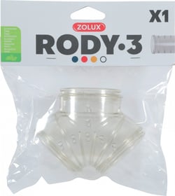 Tube en Y pour cages Rody3 gris transparent