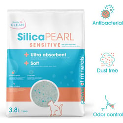 Litière pour chat Silica Pearl Sensitive idéale pour chatons ou chats sensibles