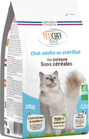 FELICHEF BIO Croquettes BIO sans céréales pour Chat Adulte stérilisé au poisson